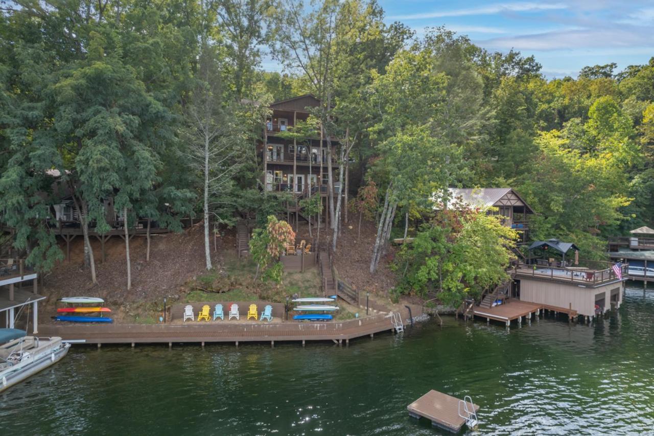 Russell'S Fort At White Oak Point: Historical Cabin On Lake Lure, Luxury, Direct Lake Access! Villa Dış mekan fotoğraf