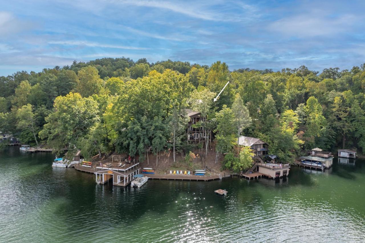 Russell'S Fort At White Oak Point: Historical Cabin On Lake Lure, Luxury, Direct Lake Access! Villa Dış mekan fotoğraf