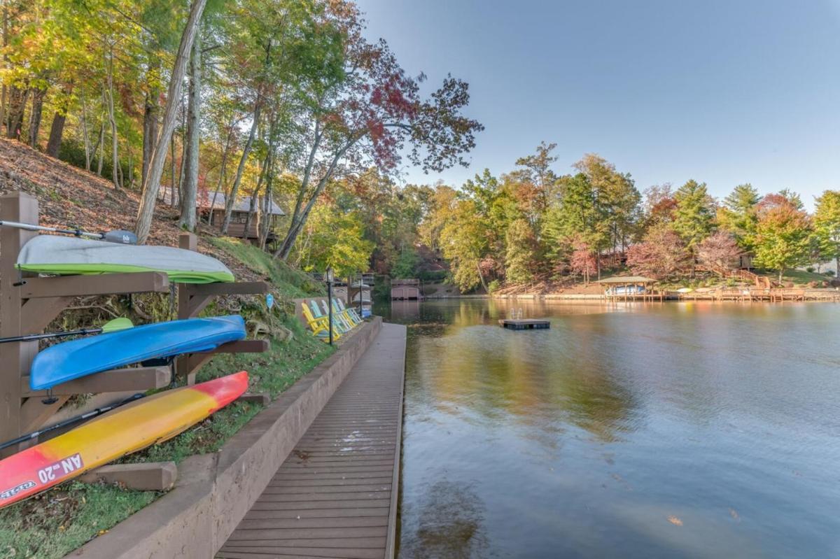 Russell'S Fort At White Oak Point: Historical Cabin On Lake Lure, Luxury, Direct Lake Access! Villa Dış mekan fotoğraf