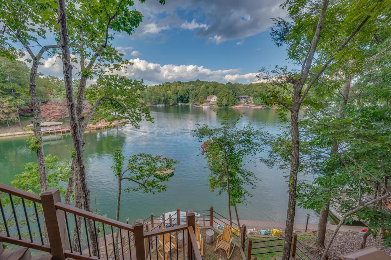 Russell'S Fort At White Oak Point: Historical Cabin On Lake Lure, Luxury, Direct Lake Access! Villa Dış mekan fotoğraf