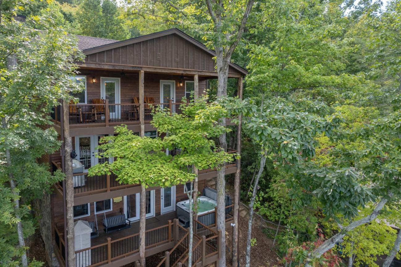 Russell'S Fort At White Oak Point: Historical Cabin On Lake Lure, Luxury, Direct Lake Access! Villa Dış mekan fotoğraf